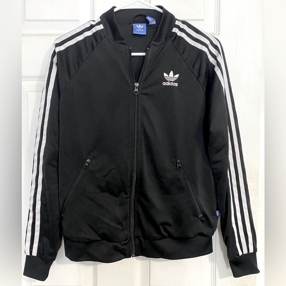 Original adidas black & white zip up